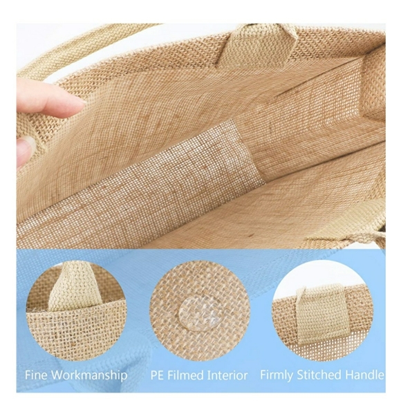 Burlap Tote - Picture 3 of 5